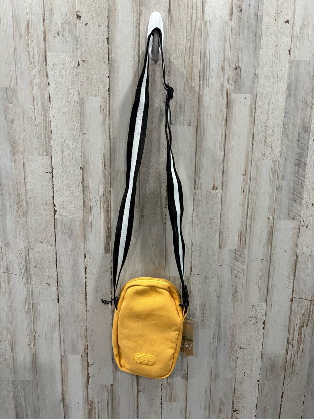 New Travelon Coastal Mini Crossbody Bag Sunflower Yellow RFID Canvas Travel